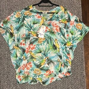 Show Me Your MuMu Tropical Print PETA Top- Rum Diaries NWT